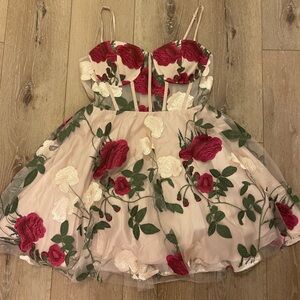 Floral corset style dress